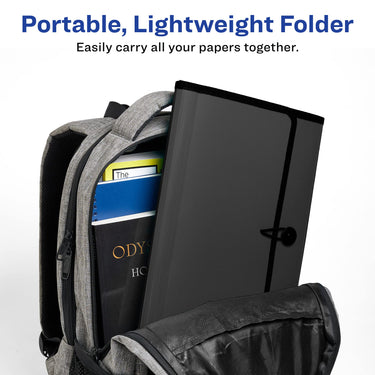 Avery Expanding File Folder Organizer, 13-Pocket Accordion File Organizer, Black, Holds 425 Letter/A4-Size Sheets (73553) 13 Pockets